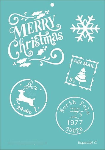 Imagen 1 de 1 de Stencil Laura Craft M Christmas Postal