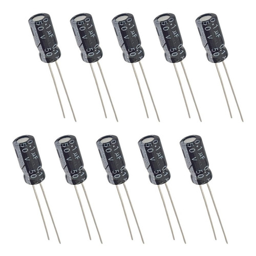 Capacitor Eletrolítico 0,1uf 50v - 10 Peças