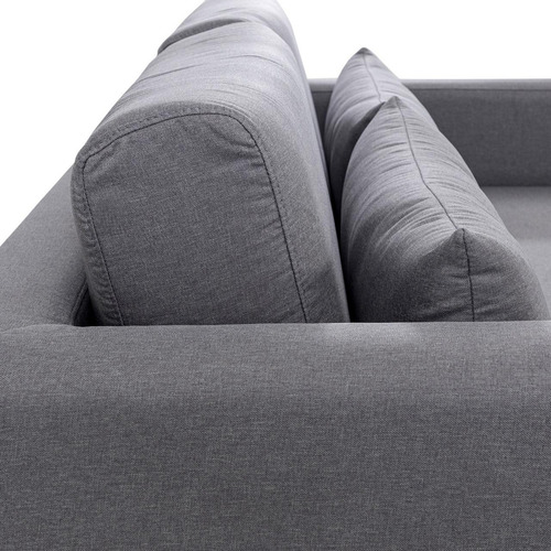 Sofá-cama Casal 2 Lugares Herval Cairo, Linho Cinza, 158 Cm