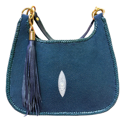 Bolso Dama De Piel Mantarraya Cincelado Rodu