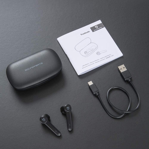 Auricular Bluetooth 5.0 Soundpeats Truebuds 70 Horas New Color Negro