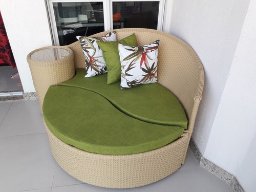 Sofá Chaise Dubai 1.60 Cm Fibra Sintética Vime Varanda