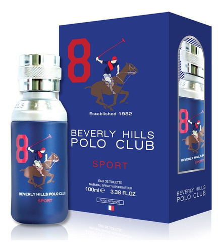 Beverly Hills Polo Club Sport 8 100 ml para hombre + muestra de regalo