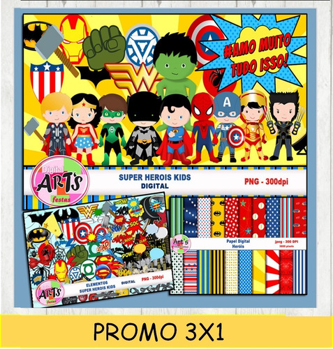 Kit Imprimible 3x1 Super Heroe Vengadores Imagen Fondos #241