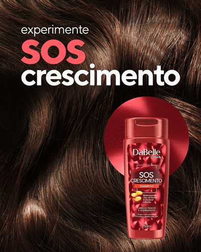 Shampoo Dabelle Sos Crescimento Cabelos Fracos E Quebradiços