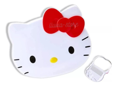 Espejo Portátil Con Mini Peine De Hello Kitty Make Up