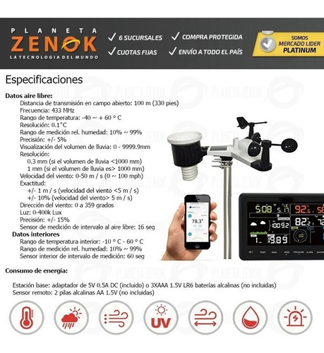 Imagen 6 de 10 de Estacion Meteorologica Viento Lluvia Clima Medicion Tiempo