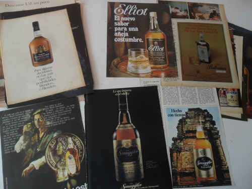 Antigua Lote Publicidad Botella Coleccion Whisky Smuggler 
