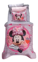 Comprar Edredón Ligero Minnie Love Individual Colchas Concord Rosa Rosa