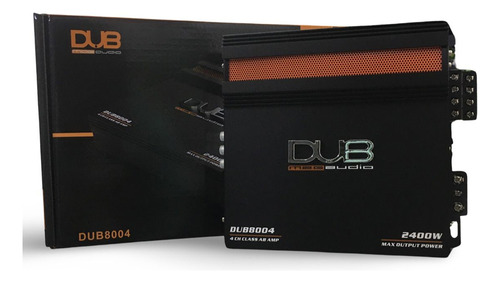 Amplificador Dub 4ch Clase Ab 2400w Max Dub8002 Para Auto Color Negro