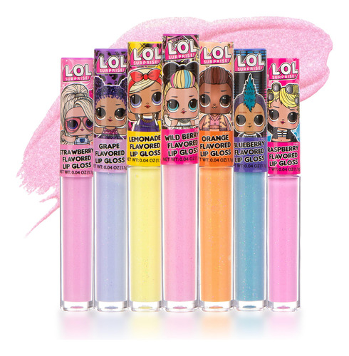 Set De Brillo Labial L.o.l Surprise, Paquete De 7 Unidades,