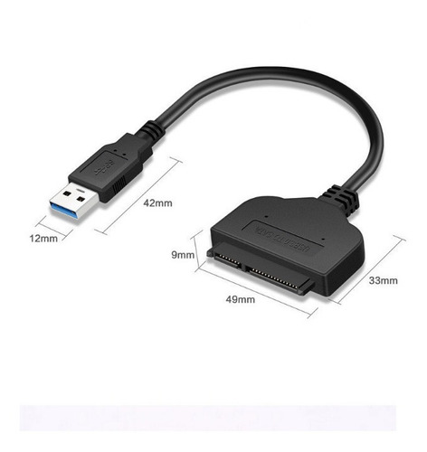 Cable Adaptador Usb 3.0 A Ssd O Hdd Sata De 2.5 Notebook