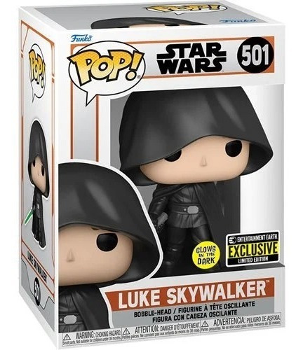 Luke Skywalker 501 Funko Pop Star Wars Glow Dark Exclusivo