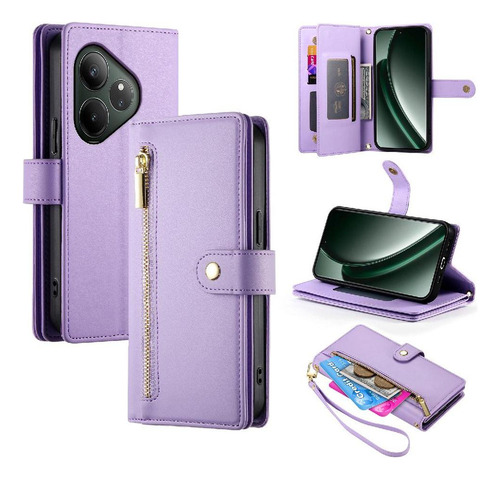 Funda Abatible For Realme Gt6 5g Con Ranuras For Tarjetas