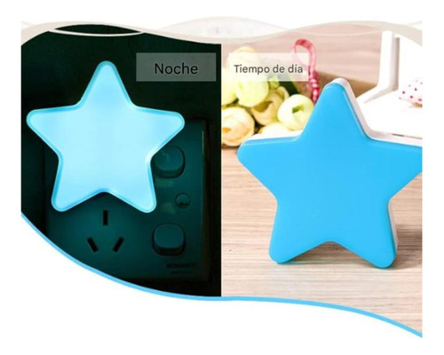 Lampara De Noche Espanta Cuco Luz Led Forma Estrella Niños