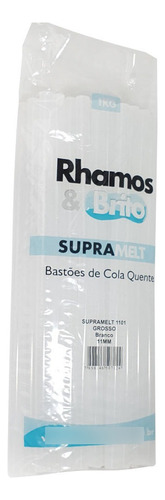 Pacote 1 Kg Bastão De Cola Quente 11mm Branco Alta Aderência