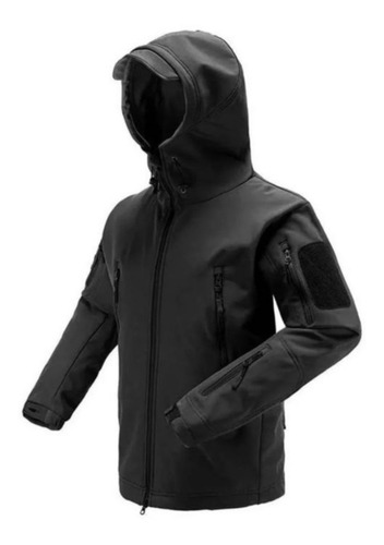 Chamarra Táctica Impermeable/talla Ch/ Color Negro