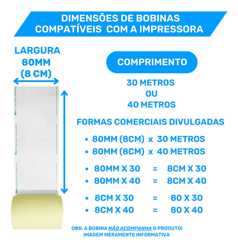 Kit Impressora Não Fiscal Restaurante + Leitor Código Barras Preto