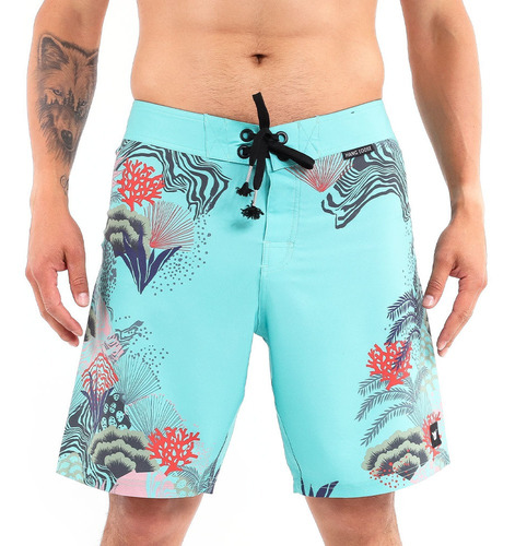 Traje De Baño De Hombre Hang Loose Verde Aqua