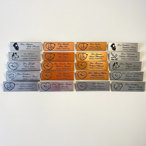 Pack 6 Piocha Personalizada Acrilica Dorado Plata Bronce