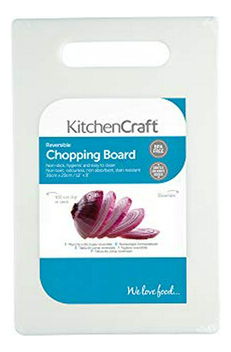 Kitchencraft Medium Non-toxic Plastic Chopping Board, 30 X 2