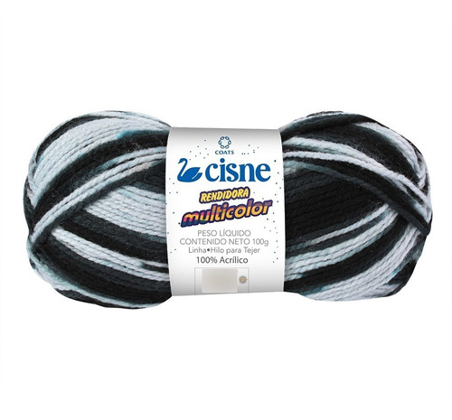 Imagen 2 de 3 de Lana Cisne Rendidora Multicolor X 5 Ovillos = 500gr