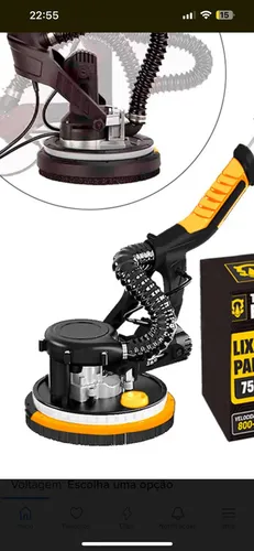 Induzido Lixadeira De Parede Girafa Btl-750 Black Tools 220v