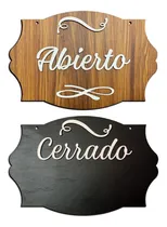 Comprar Letrero Abierto Cerrado Pizarrón 30x20cm Vintage Clásico