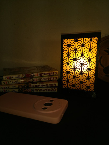 Lámpara Mesa De Luz Escritorio Kumiko - Estilo Japonesa