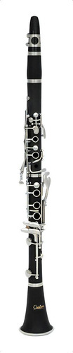 Custom Clarinete Si Bemol 17 Chaves Niqueladas Prateado Cor Preto