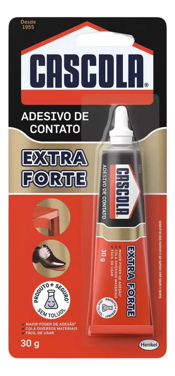 Cola Contato Cascola 30g Adesivo Sapateiro Artesanato Marceneiro Calçados
