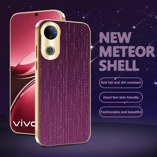 Funda Para Vivo V50 5g/v50 Lite 5g Tpu Cuero Artificial Con Estampado De Meteoro