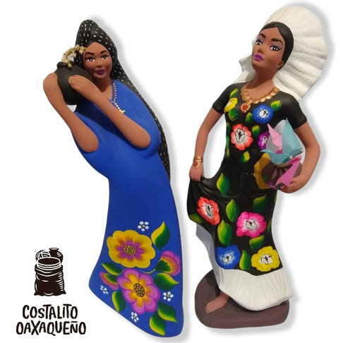 2 Muñecas Pintadas 7 Regiones Oaxaca 100% Artesanal