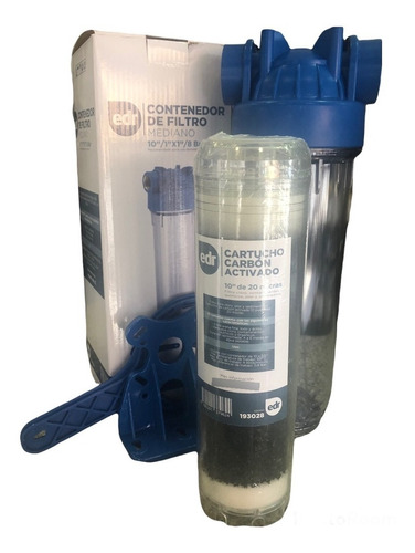 Filtro Para Agua Contenedor+filtro Carbón Activado 9 3/4 Edr