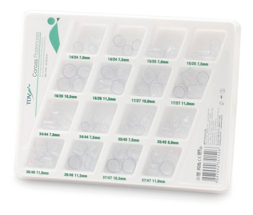 Kit Coronas Acetato Celuloide X64 Tdv Odontología Posterior