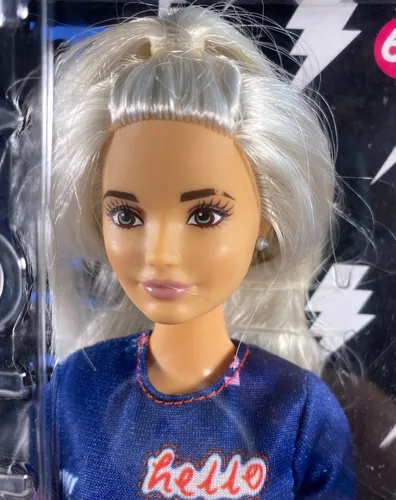 Barbie Fashionistas 63 Cabello Blanco Vestido Azul