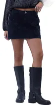 Comprar Pollera Mini Cargo Negra Tiro Bajo Pia Mujer Scombro