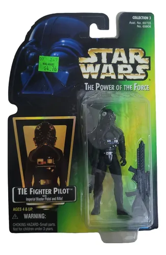 comprar Star Wars Potf Green Card Holograma, Tie Fighter Pilot Nuevo