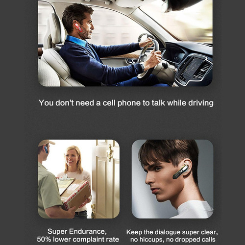 Fone De Ouvido Bluetooth Sem Fio Unilateral Com Saída D