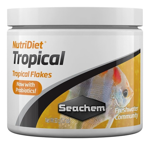 Ração Seachem Nutridiet Flocos Tropicais Probiotic 50g