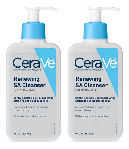 Cerave Limpiador Facial De Ácido Salicílico 2 Botellas