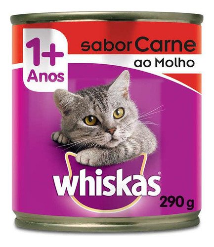 Whiskas Adulto Lata Pate Carne 290g