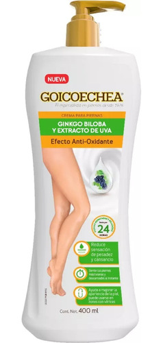 Goicoechea Crema Corporal Ginkgo Biloba Y Extracto Uva 400ml