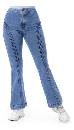 Pantalon Cargo Denim Stretch Squeeze Grovid Mujer