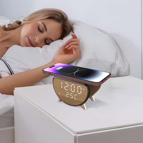 Reloj Con Carga Inalámbrica Base De Carga Inalámbrica Con Pa