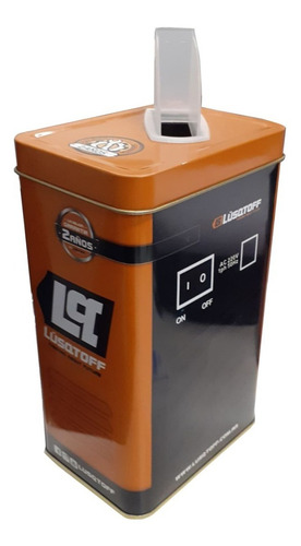 Imagen 2 de 5 de Lata Yerbera Lusqtoff Metalica Para Mate Vertedor Plastico