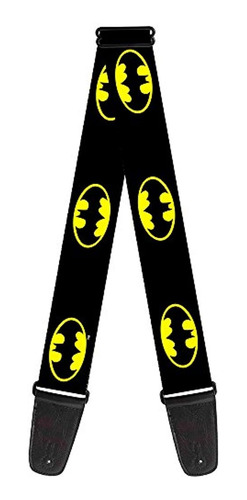 Correa De Guitarra Batman - Negra/amarilla 2  29-54 