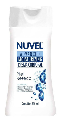 Crema Corporal Nuvel Advanced Moisturizing Piel Reseca Colágeno 315ml