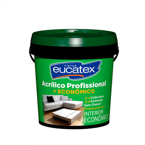 Tinta Acrílica Economica Eucatex Branco 3,6l P/ Parede