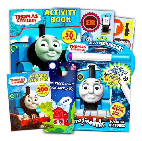 Juego De Libros De Tinta Y Pegatinas De Thomas The Train Ima